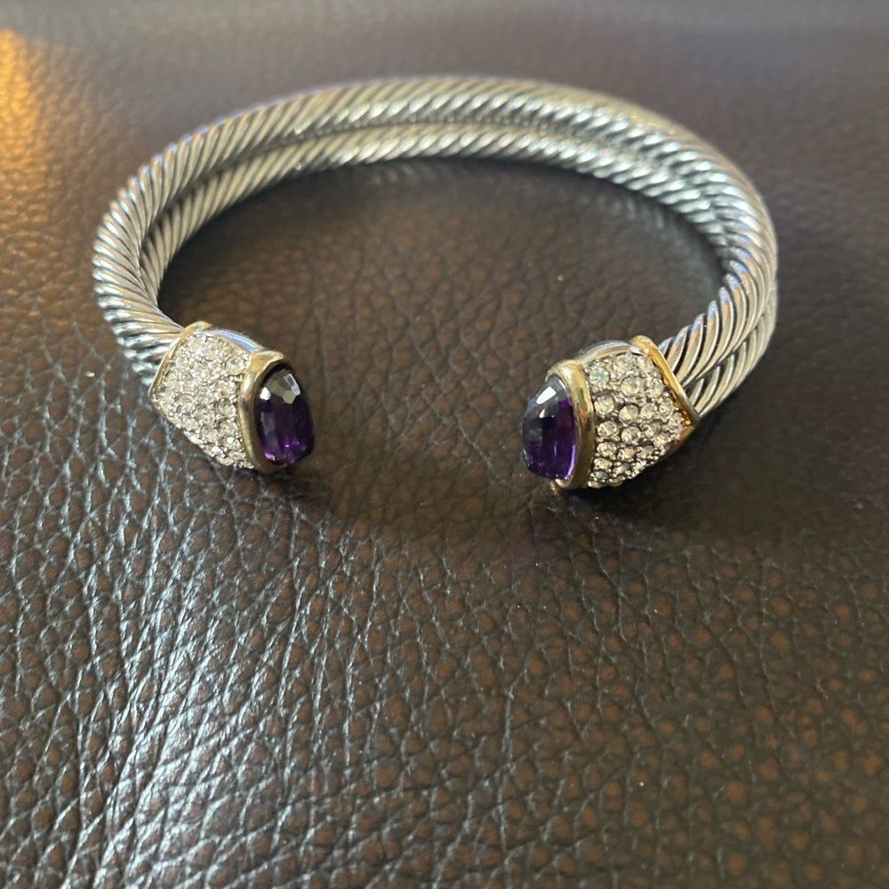 #406 BOUTIQUE Cable Amethyst Bracelet